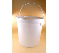 Seau à couvercle à pression de 20 l avec poignée en plastique pour 25 kg de miel