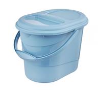 Seau à déchets avec couvercle en plastique 13 litres - Bleu