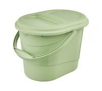 Seau à déchets avec couvercle en plastique 13 litres - Vert