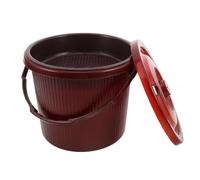 Seau à Déchets Chimiques 3l en Plastique Renforcé avec Couvercle | Ouverture Large, Forme Cylindrique Portable, Poignée Intégrée, pour Liquides Risqués et Déchets Alcalins