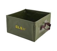 Seau à eau carré pliable de 13 L pour camping, pêche, randonnée et gestion de l'eau en plein air (vert)