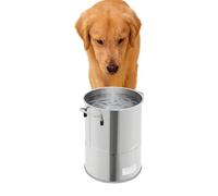 Seau à eau chauffante pour chien 80 W - 11 l - Pour chiens/chats - Température réglable de 0 à 50 °C - Gamelle chauffante avec écran numérique - En acier inoxydable - Thermostatique - Pour la maison