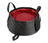 Seau à eau de camping, bac à lavage extérieur étanche, récipient d'eau de randonnée, lavabo portable et pliable (rouge)