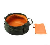 Seau à eau de camping, bac à lavage extérieur étanche, récipient d'eau de randonnée, lavabo portable et pliable (orange)