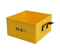 Seau à eau pliable carré léger de 13 L, idéal pour stocker l'eau pendant les activités de plein air (jaune)