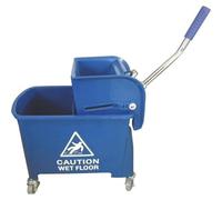 Seau à essorage pour balai plat - bleu
