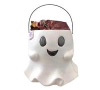 Seau à fantômes en résine d'Halloween - Seau à bonbons en pot pour plantes fantômes en résine d'Halloween, boîte de rangement d'intérieur et d'extérieur pour la cour, ca