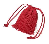 seau à franges pour avec accent de chaîne, à bandoulière compact avec pompon texturé lors des fêtes, à main seau à pompon, à main de soirée, à bandoulière sous les bras, en