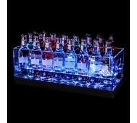 Seau à Glace à Champagne en Acrylique à LED Rangement Bouteille de Vin Range Bouteille Changeant de Couleur pour Réunions de Famille, Bars Décontractés, Soirées Privées(Multi-Colored,50 * 20 * 20cm)