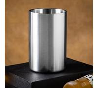 Seau à glace à double paroi en acier inoxydable 1,6 l pour refroidisseur de champagne pour maison, bar, fête, restaurant, servant des boissons fraîches de bière et de cidre