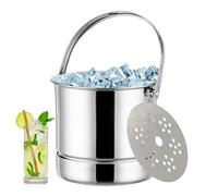 Seau à glace à vin - Seau à glace en acier inoxydable pour boissons, seau à vin de grande capacité avec filtre pour whisky, vodka, cocktails, bière
