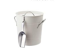 Seau à Glace Double Couche avec Couvercle en Fer galvanisé, Baril de Stockage pour Bar, Baril de bière créatif pour la Maison, 3,4 L