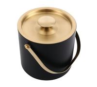 Seau à glace en acier inoxydable 3L Seau à glace isolé à double paroi avec couvercle, Conteneur de glaçons Rafraîchisseur pour refroidir le champagne, seau à vin pour bar à cocktails et fêtes
