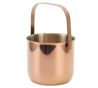 Seau à glace en acier inoxydable, bassine à boissons doublement isolée et épaissie pour usage commercial, refroidisseur de vin, de champagne et de bière de grande capacité avec (Or Rose)