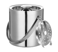 Seau à Glace En Acier Inoxydable - Couvercle De Seau à Glace | Baignoire Isolée À Double Paroi, Ensemble De Seaux De Vin, Conteneur Champagne Preuve De Fuite, Vaisselle