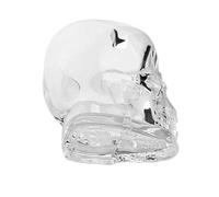 Seau à glace en acrylique avec tête de mort - 1,5 l - En plastique transparent - Avec pince à glace - Pour boissons, décoration d'intérieur, fêtes
