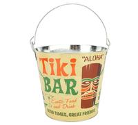 Seau à glace en métal avec poignée, portable, pour boissons, vin, bière, pour la maison, le bar, le camping, en fer durable, design élégant, 25,5 x 23 x 19 cm (Type 2)