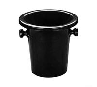 Seau à glace en plastique avec poignées noires de 3 l pour bar | Brillant pour la surface, imperméable, facile à nettoyer, idéal pour les bars et les maisons
