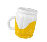 Seau à glace gonflable portable en forme de tasse de bière avec pompe à air pour piscine, plage, pique-nique, fêtes en plein air