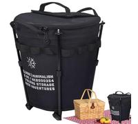 Seau à glace isolé pour camping - Seau de rangement pliable pour camping de 20 litres | Seau intérieur imperméable pour réfrigérateur de glace de la couche pour le stockage