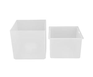 Seau à glace LED 3,5 L grande capacité carré double couche RVB lumière pour fêtes poutres maison matériau PP