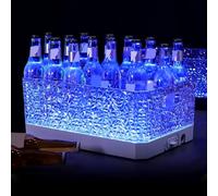 Seau à Glace Lumineux en Polycarbonate pour Bars sans Bouteilles de Vin Présentoir de Bouteilles de Liqueur Éclairé LED pour Soirées Privées, Soirées Dansantes, Bars(Multi-Colored)