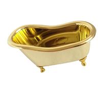 seau à glace Mini seau à glace en forme de baignoire, boîte de fixation cosmétique, boîte à savon, petite boîte d'épicerie, décoration de la maison, 3 couleurs pour boissons et fêtes(Gold)