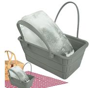 Seau à glace pliable à emporter | Refroidisseur de boisson isotherme - 3,7 litres pliable réutilisable récipient anti-fuite pour les pique-niques en plein air, les barbecues, le camping, les