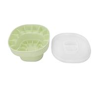 Seau à glace pliable | Refroidisseur de boissons compact en silicone pour fête/pique-nique/camping | Porte-glaçons portable peu encombrant avec couvercle (Green)