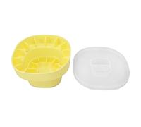 Seau à glace pliable | Refroidisseur de boissons compact en silicone pour fête/pique-nique/camping | Porte-glaçons portable peu encombrant avec couvercle (Turmeric)