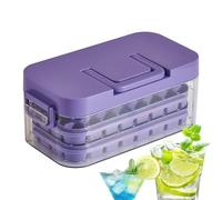 Seau à glace portable avec couvercle 64 compartiments - Moule à glace avec poignée - Pour refroidir le whisky, les cocktails, le lait, le vin, le réfrigérateur, le bar, la cuisine