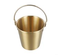 Seau à glace portable avec poignée pour collations et boissons à la maison ou fêtes (700 ml doré)