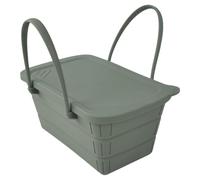 Seau à glace pour fêtes - Fournitures de fête de grande capacité | Seau à bière pliable en silicone avec couvercle | Pour pique-niques, piscine, barbecue, rassemblements, bar, plage, cocktails