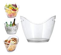 Seau à glace transparent en acrylique de qualité alimentaire de 3,5 litres pour boissons