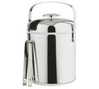 APS set de seaux à glace, glacière 1,3 l, set d'œufs avec grille d'égouttage, insert en plastique isolé, pince incluse, pour jusqu'à 50 glaçons, 15,5 x 15 cm, hauteur : 22 cm