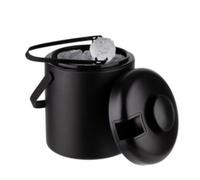 Seau à glaçons POLAR, acier inoxydable, 1,3 litre, noir