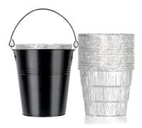 Seau à Graisse pour Traeger Pit Boss Oklahoma Rec Tec Louisiana Smoker Pièces de Rechange Seau en métal 20 pièces de bac d'égouttement Sacs récupérateur d'huile Récipient à granulés Accessoires de