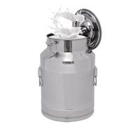 Seau à lait Acier inoxydable 201 Récipient de stockage de liquide anti-fuite Avec couvercle hermétique et poignée de transport Pour le stockage et le transport du lait,5L