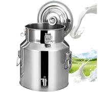 Seau à lait en acier inoxydable avec robinet et couvercle hermétique en silicone, récipient liquide pour eau, bière, huile, riz, vin stockage et transport