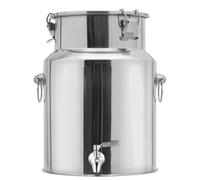 Seau à lait en acier inoxydable de 7 L avec robinet de transport pour lait, vin et huile, pot d'eau anti-fuite idéal pour les produits laitiers et la cuisine
