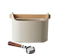 Seau À Marc De Café - Boîte De Récupération Café - Bac À Déchets Tea Grande Capacité 1300ml | Conteneur Poudre De Cáfé Avec Bois Amovible | Accessoire Cuisine Durable Stockage Poubelle Ménagère