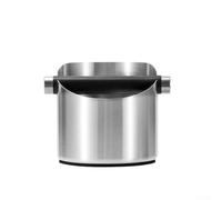 Seau à marc de café, seau à marc en acier inoxydable épais pour la maison, la cuisine, la machine à café, pour contenir du marc de café, des feuilles de thé et des outils à café (12 x 12 cm) (argenté)