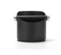 Seau à marc de café, seau à marc en acier inoxydable épais pour la maison, la cuisine, la machine à café, pour contenir du marc de café, des feuilles de thé et des outils à café (12 x 12 cm) (noir)