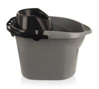 Seau à mop avec essoreur - ORION - 12L - Gris - Essoreur amovible - 38x28x26 cm - Poignée ergonomique - Bec verseur