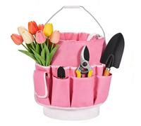 Seau à outils de jardin, seau à outils, sac de rangement multifonction pour outils de jardin, grande capacité, pour femmes, papa, bricoleurs, menuiserie