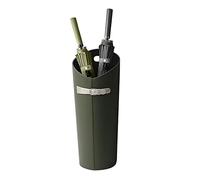 Seau à Parapluie créatif en Cuir avec bac d'égouttage, utilisé dans Les Supports de Rangement d'entrée de Couloir, tonneaux de Fleurs 24,5 x 60 cm (Couleur : Vert)