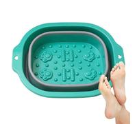 Seau à pied à épreuve de fuite - pédiluge pliable de 10 litres avec point de massage, pédiluge multifonction portable pour voiture, maison, camping, bassin pour points de mais