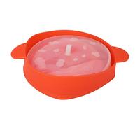 Seau à popcorn en silicone rouge pour -ondes avec poignée et couvercle, bol pliable pour faire du popcorn à la maison, contenant pour popcorn en silicone résistant aux hautes