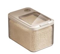 Seau à Riz de Cuisine, 5/10/15KG Boîte de Rangement de Riz et Céréales, Conteneur de Stockage de Céréales, Matériaux Sûrs, Double Scellé, Résistance aux Insectes, Pour Chien, Chat, Riz, Farine