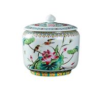 Seau à Riz en céramique avec Couvercle, pour Riz, soja, maïs, Farine et Flocons d'avoine, 10 kg (A, Bouchon)